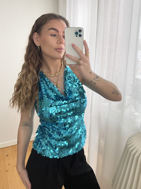 Waterfall Saga Glimmertop Koboltblå