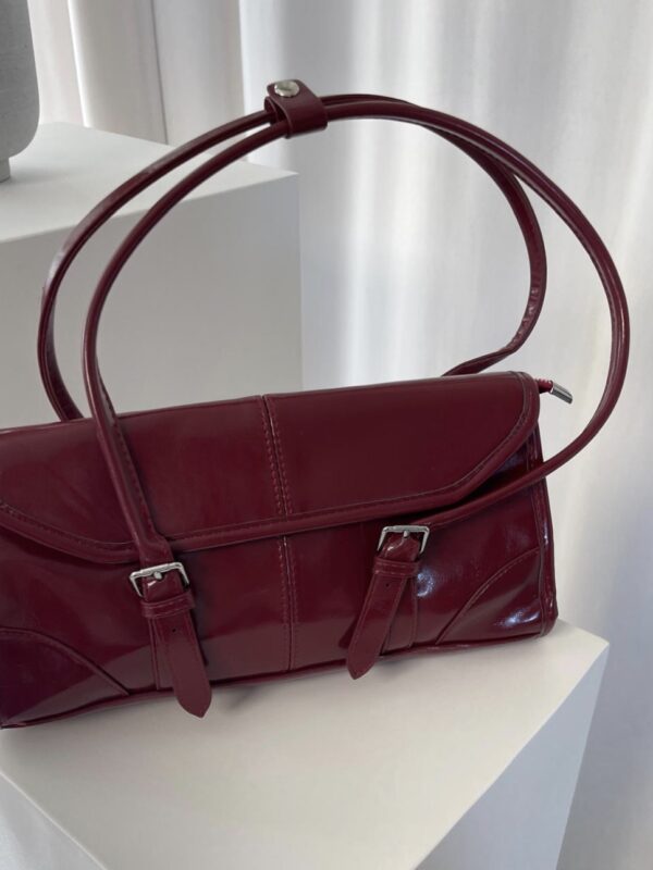 MILANO skuldertaske - vinrød
