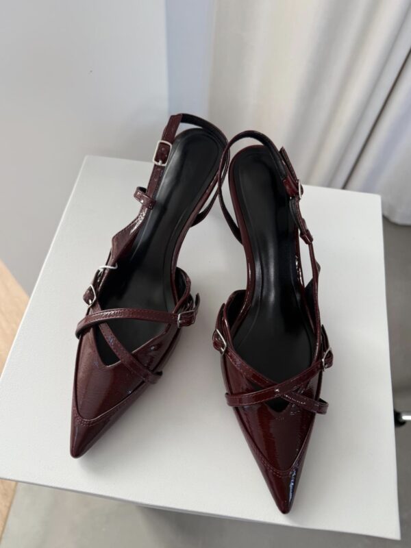 Slingback Stiletter New York, Cherry Red