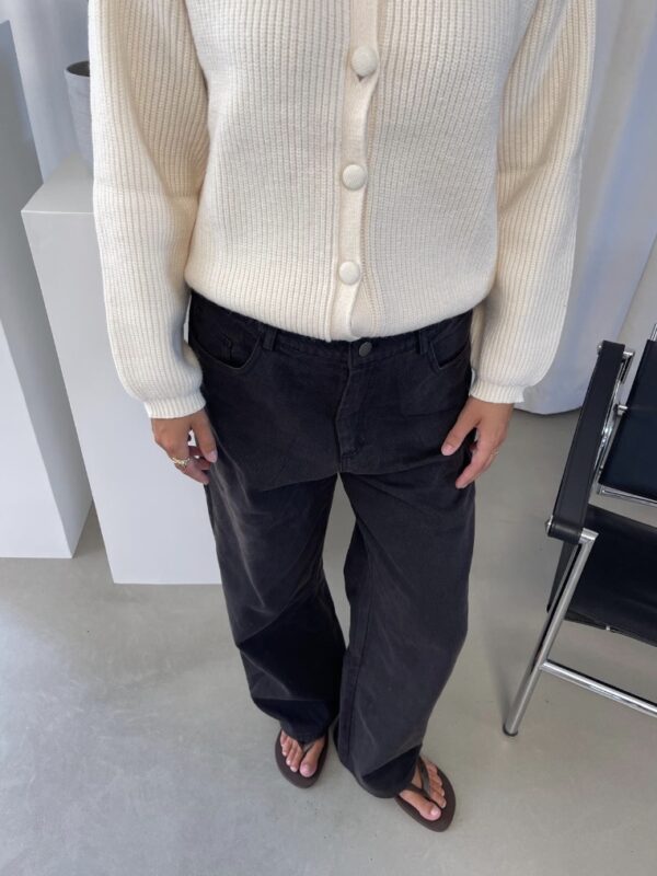 Luna Baggy Jeans i løst look, Mørkebrun