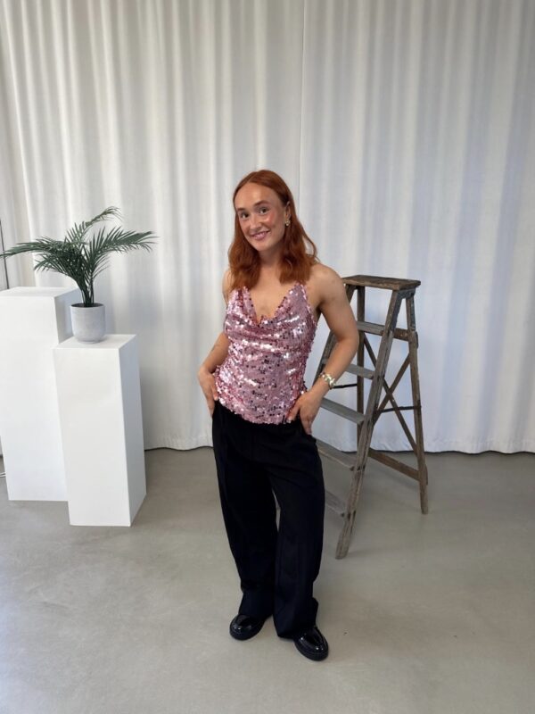 Waterfall Saga glimmertop, Lyserød